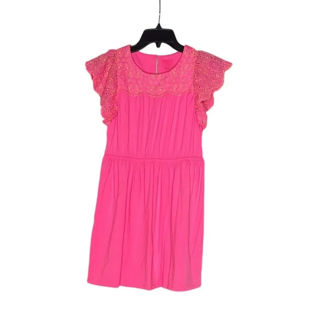 Lilly Pulitzer Little Girl Dress NWT Pink Orange Flutter Sleeve Sundress Cute